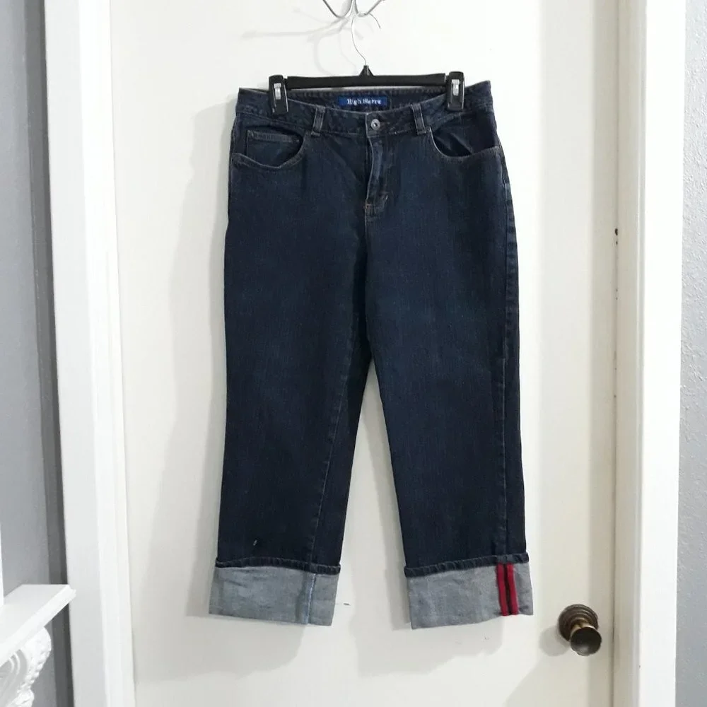 High Sierra Women's Cuffed Capris Blue Jeans - Picture 2 of 9